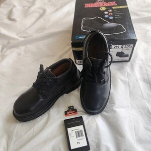 Brahma Men's Steel Toe Black Leather Derbys